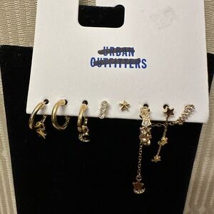 Urban Outfitters Dangle/Drop Gold Fashion Earrings / ** 2nd earring missing **